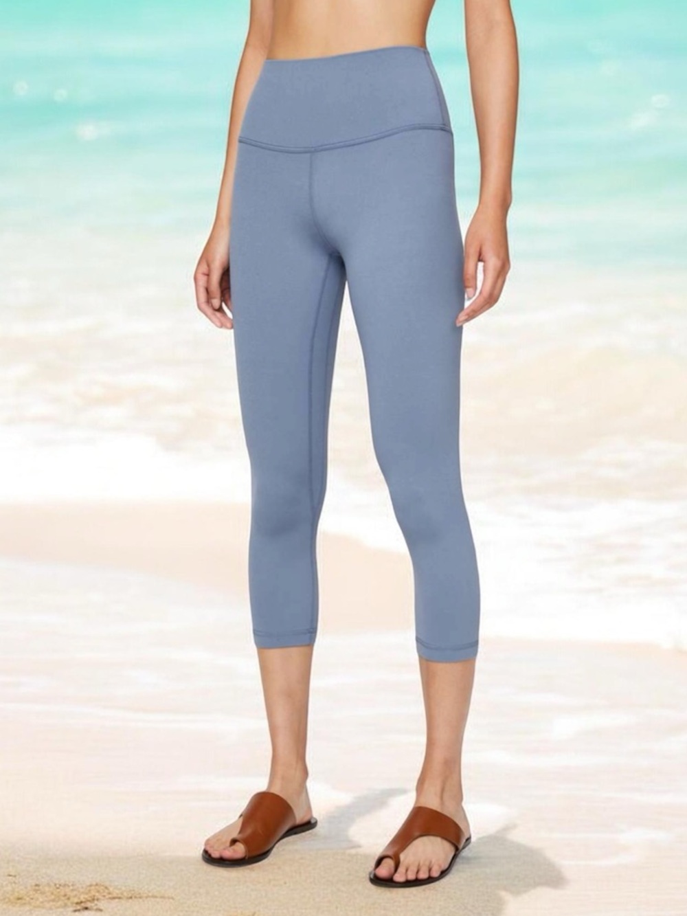 Lululemon Align Crop 21" in Oasis Blue Sz 6
